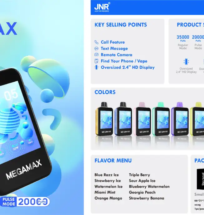 JNR MEGA MAX 35000 PUFF – Ultimate Disposable Vape