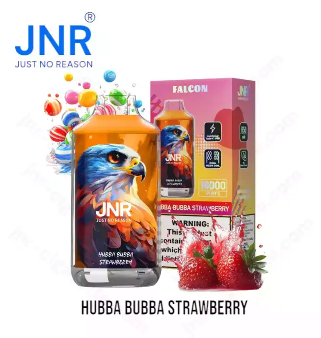 JNR Falcon 16000 Puffs Hubba Bubba Strawberry Puff
