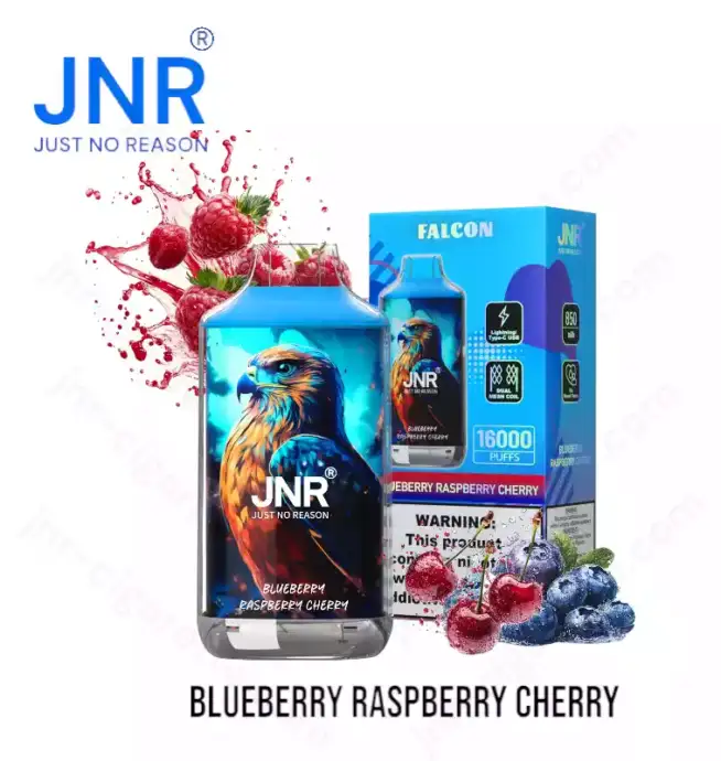 JNR Falcon 16K 16000 Bouffées Vape Saveur Myrtille Framboise Cerise