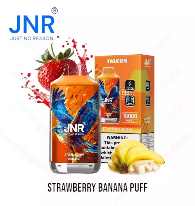 JNR Falcon 16k 16000 puffs Strawberry Banana Puff