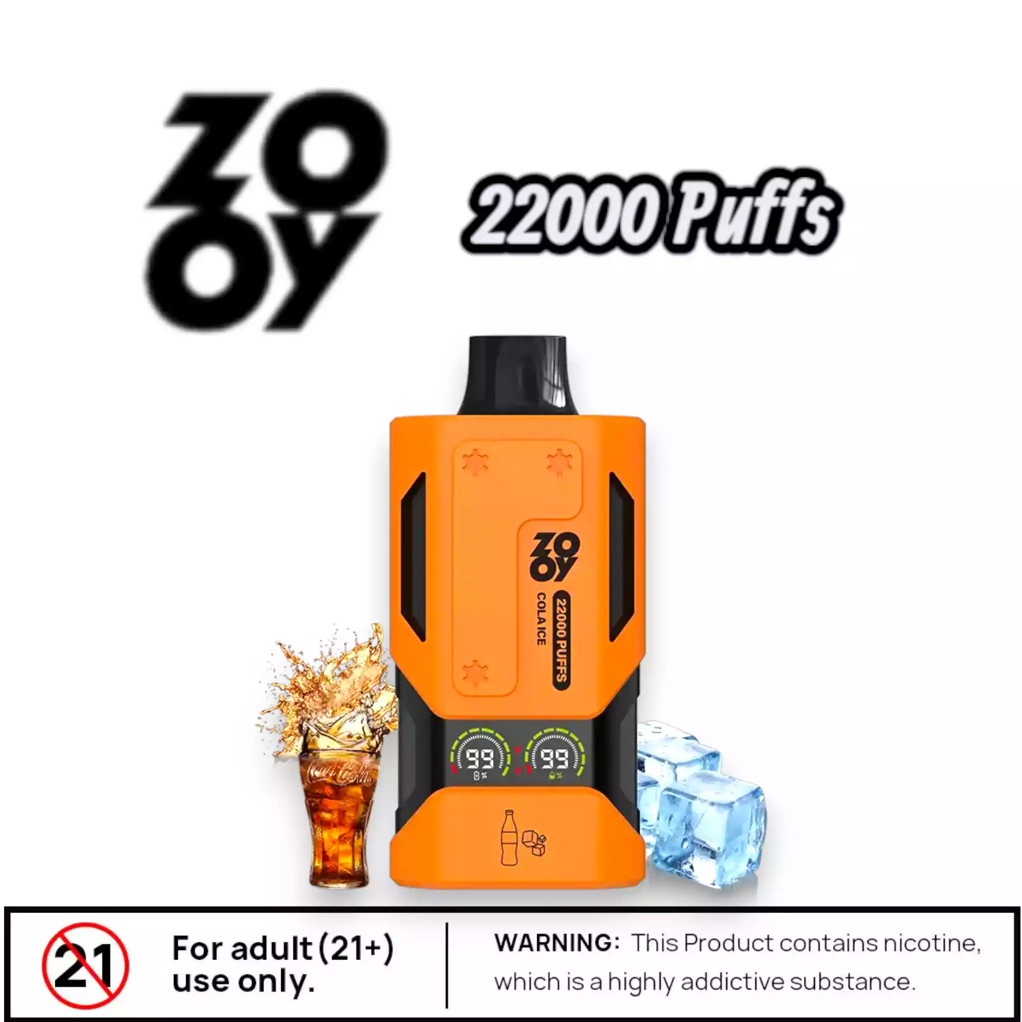 ZOOY Vapor 22000 Puffs Long-Lasting Vape
