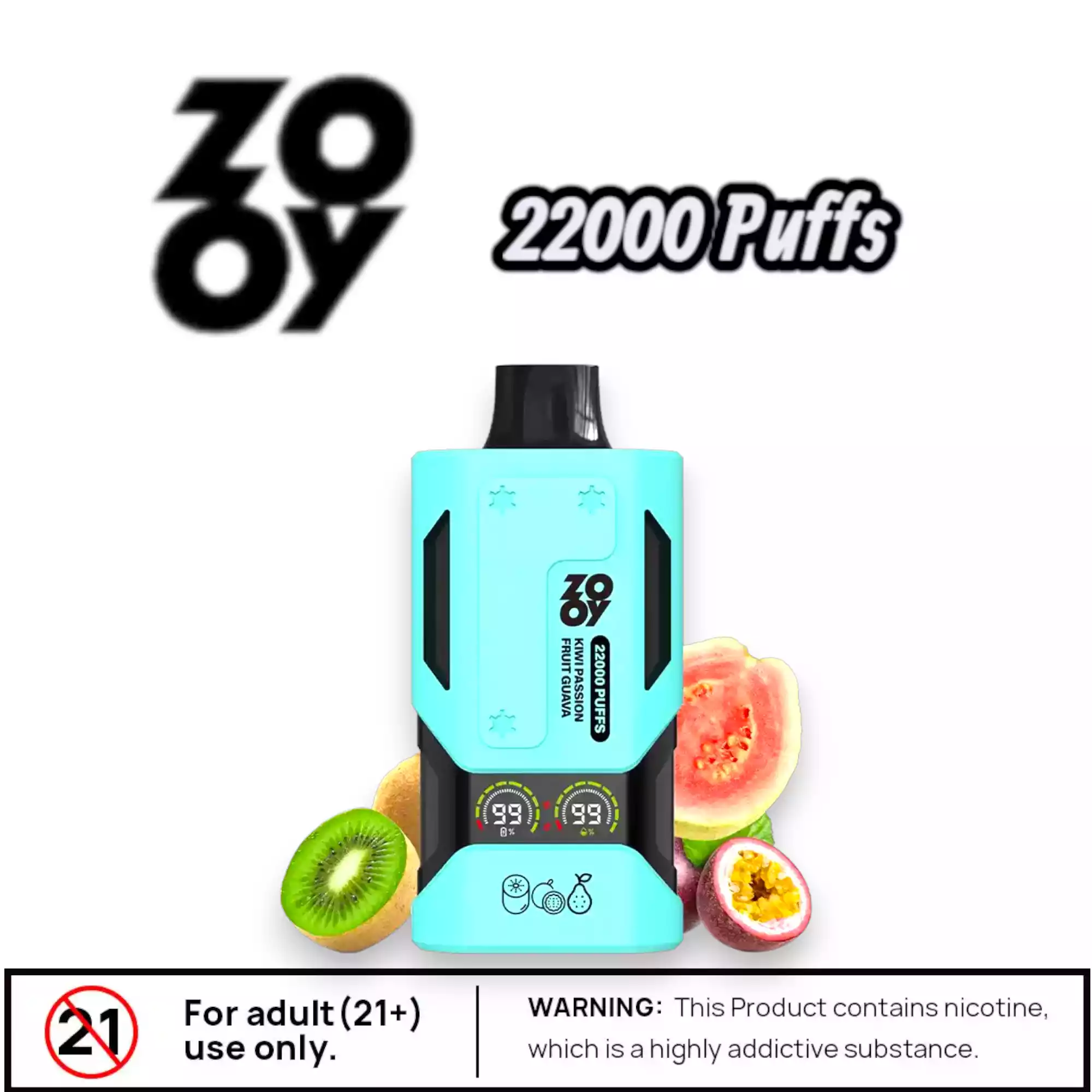 ZOOY Vapor 22000 Puffs Long-Lasting Vape