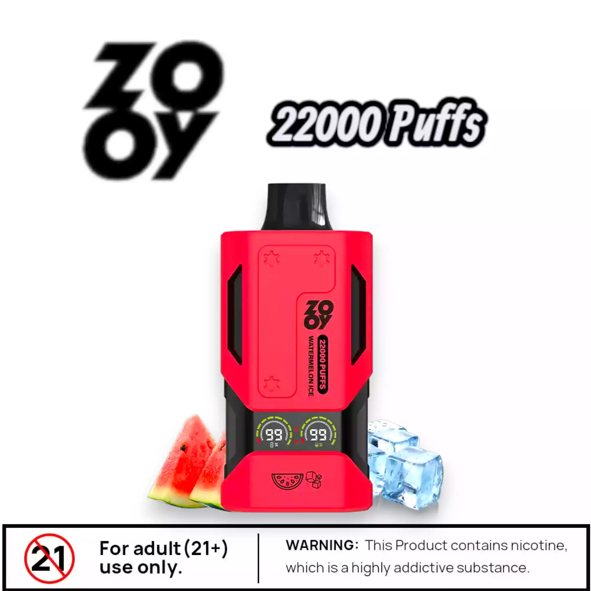 ZOOY Vapor 22000 Puffs Long-Lasting Vape