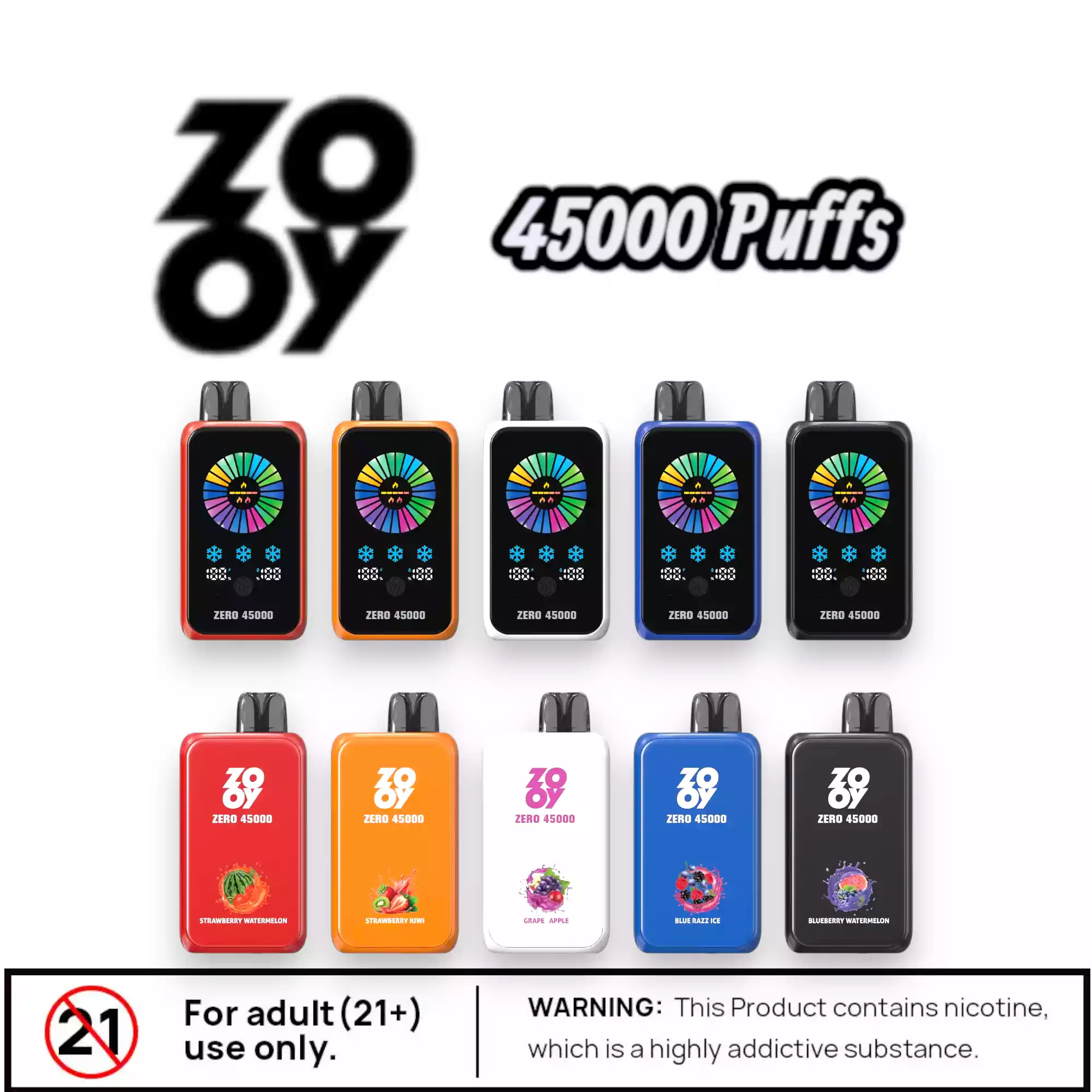 ZOOY ZERO 45000 Puffs Einstellbare E-Zigarette